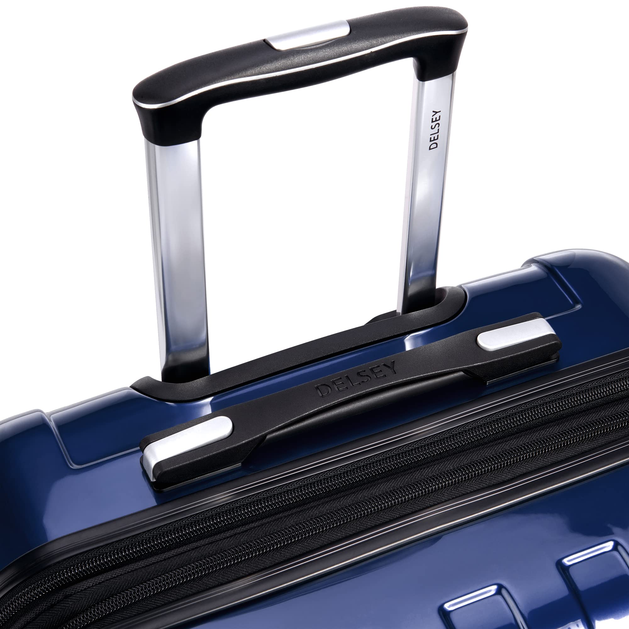 Delsey Paris Helium Aero Hardside Expandable Spinner Luggage - 25 Inch Checked-Medium Suitcase with 360° Wheels, Cobalt Blue | Perfect for International Travel & Business Trips