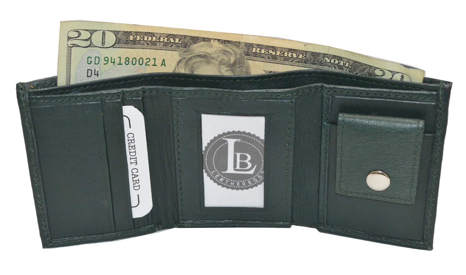 LB LEATHERBOSS Compact Kids Baby Trifold Wallet - Perfect for Boys & Girls, School, Travel & Everyday Use