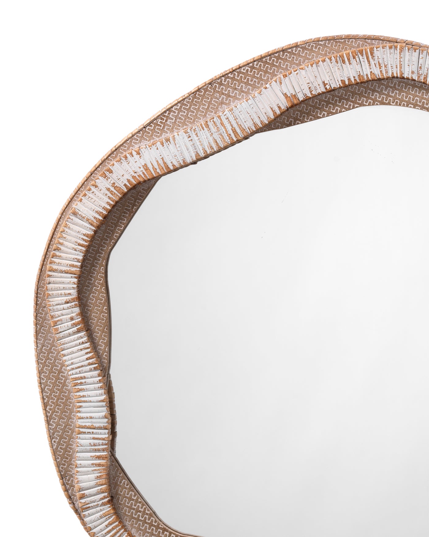 Organic Mirror for Home Decor | Feng Shui Wall Mirror | Handmade Wooden Frame | Perfect for Living Room, Bedroom & Office