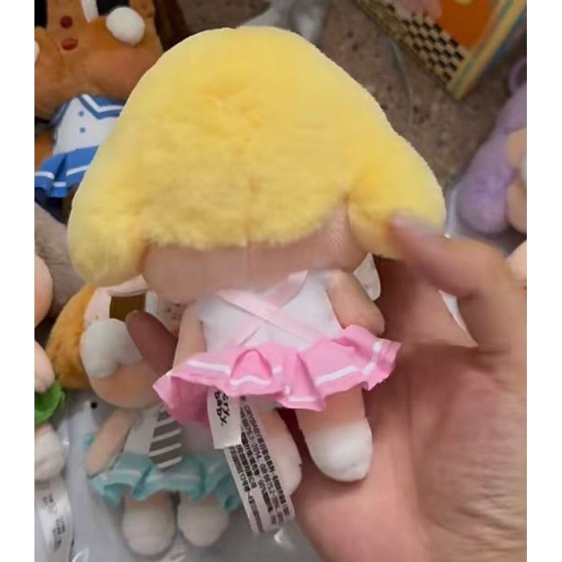 Crybaby Sunset Concert Plush Pendant Necklace - Kawaii Pink & White Anime Jewelry for Concerts, Cosplay, and Gift Giving