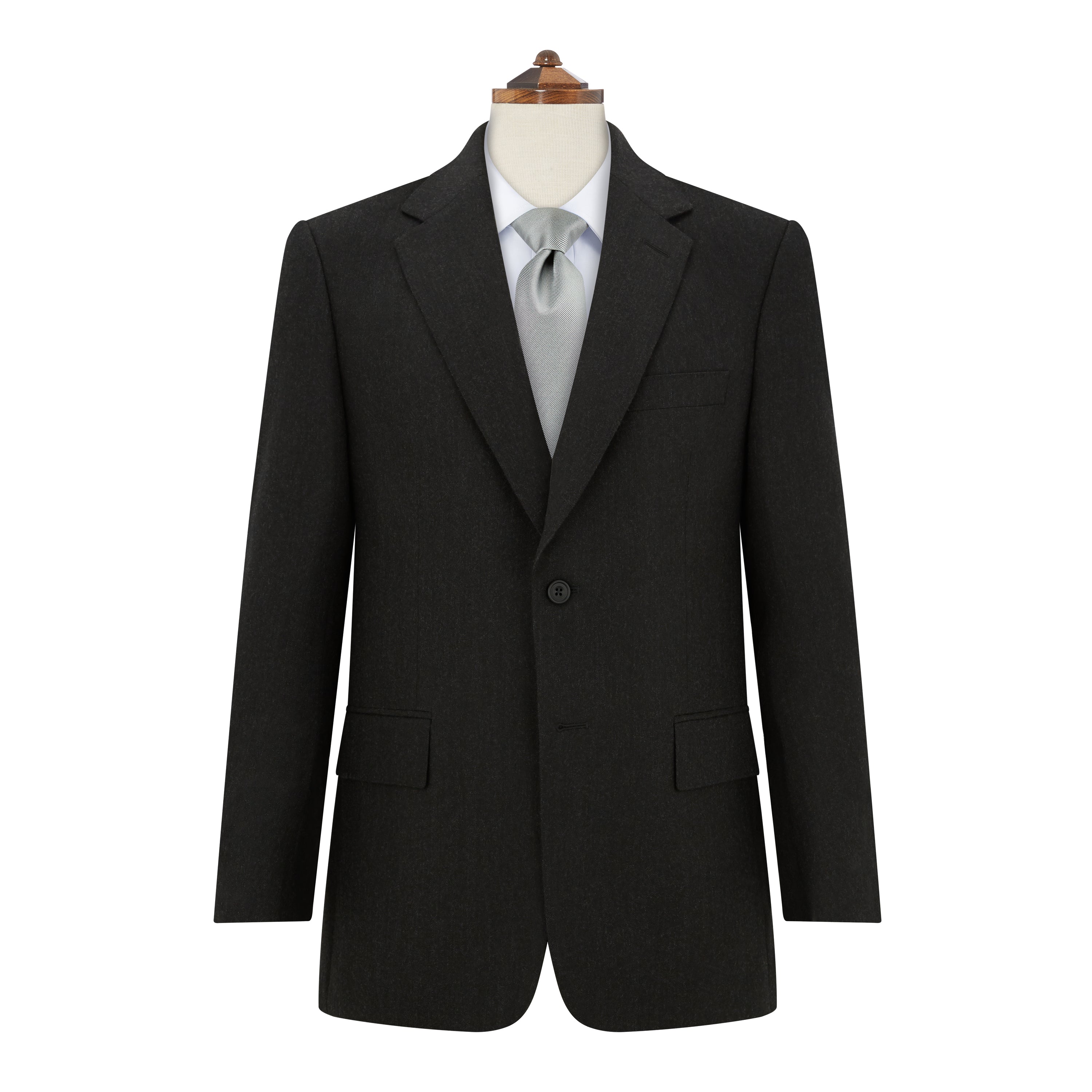 Kensington Charcoal Herringbone Men's Suit - Premium Wool Business Suit for Office, Weddings & Formal Events