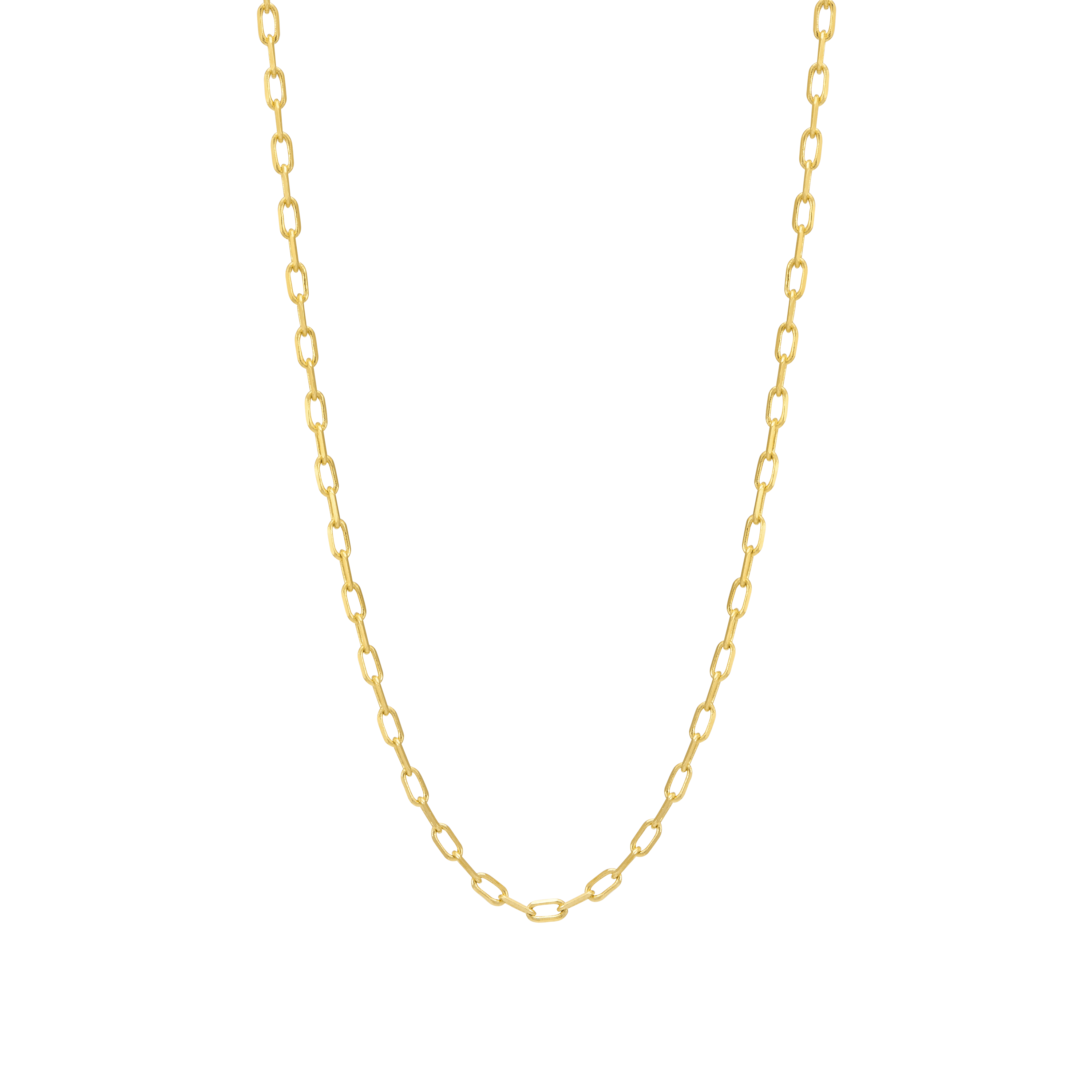 18K Gold Plated Oval Link Chain Necklace for Women - Elegant Layering Jewelry for Everyday Wear, Parties & Special Occasions