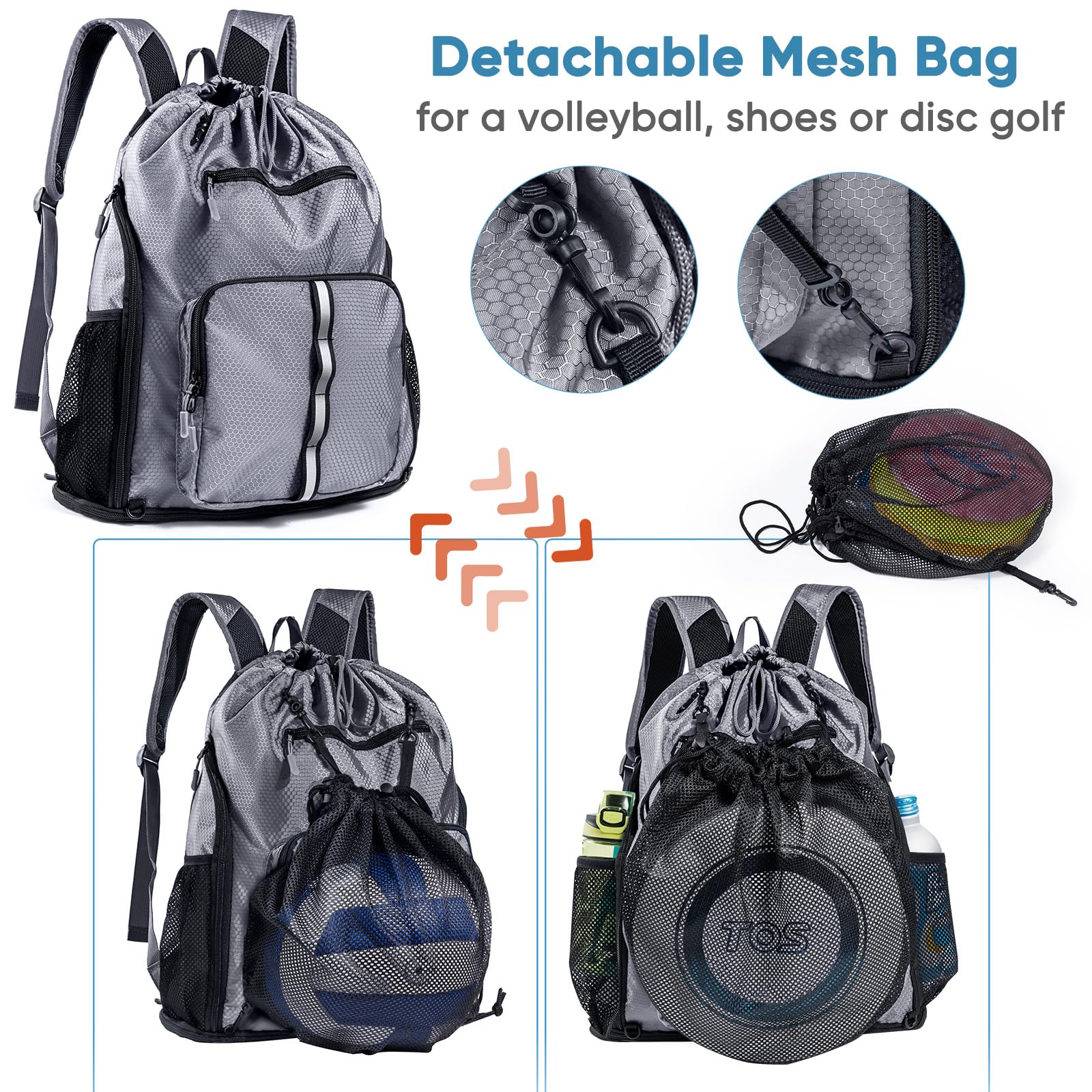 **Large Waterproof Beach Backpack - Sandproof Oversized Drawstring Pool Bag with Shoe Compartment for Swimwear, Towels & Toiletries | Perfect for Travel, Gym & Outdoor Activities**