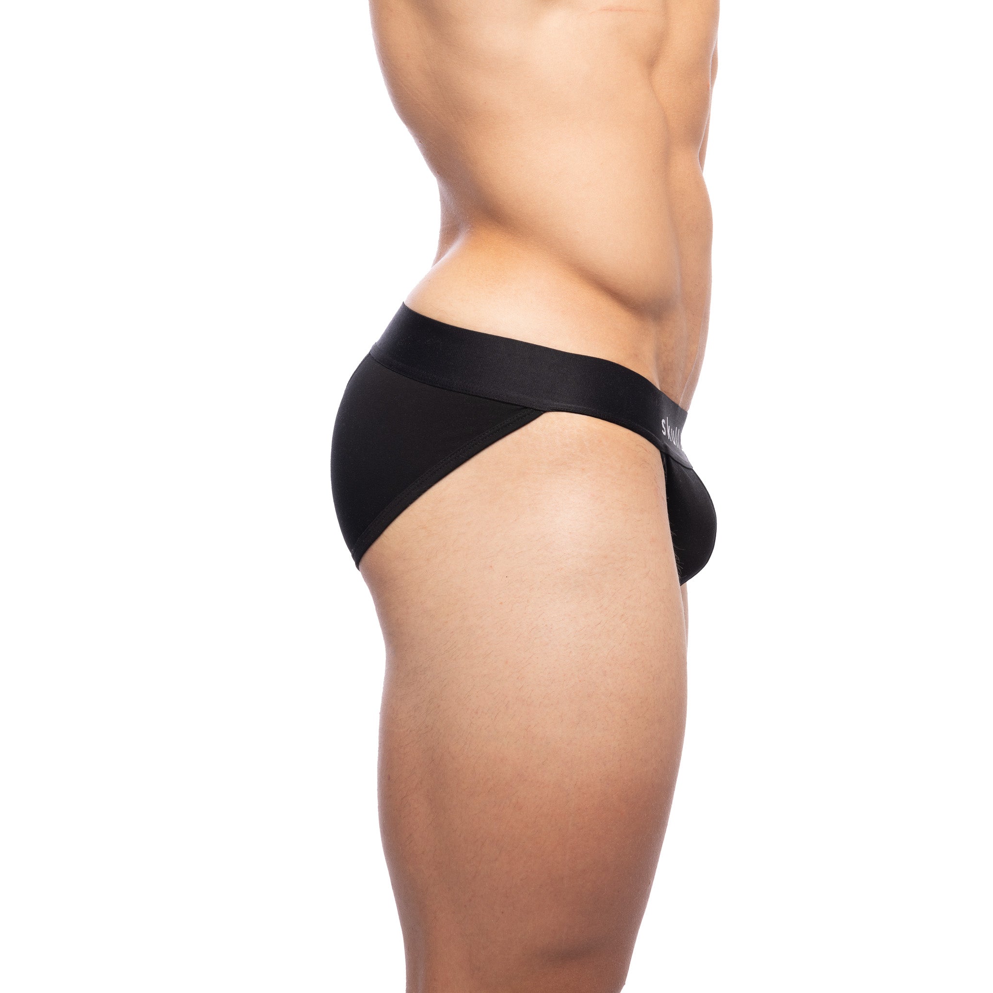 Just the Bones Sport Brief Black - Comfortable Men's Underwear for Workout & Active Lifestyle