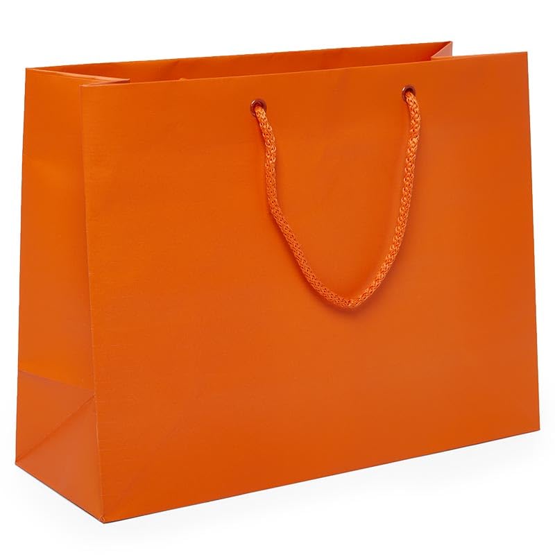 Matte Orange Euro Bags - Pack of 100 | 16