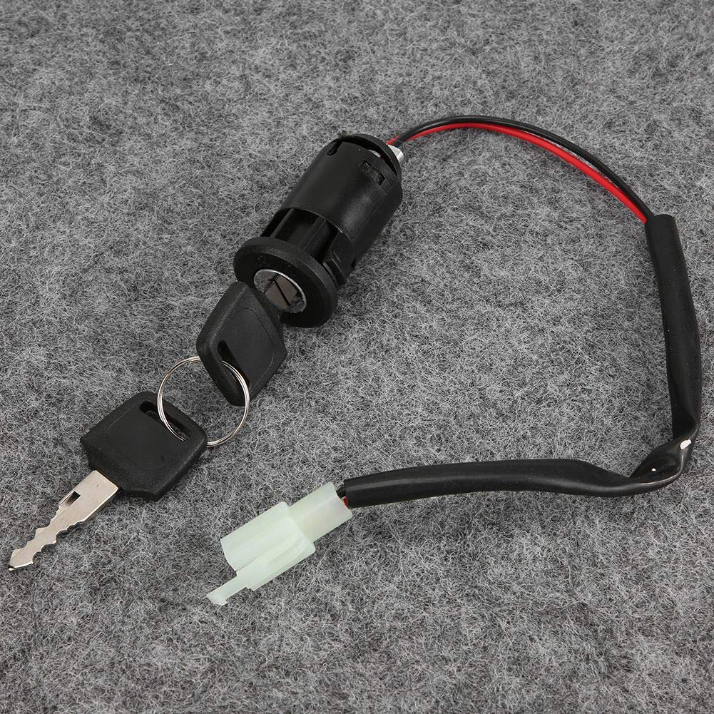 2 Pcs Motorcycle Ignition Switch Lock and Key Set - Universal Replacement for Bike, Tricycle, Electric Scooter & E-Bike - Waterproof & Durable Key Switch with Keys - Perfect for Commuting, Off-Roading & Urban Riding Accessories