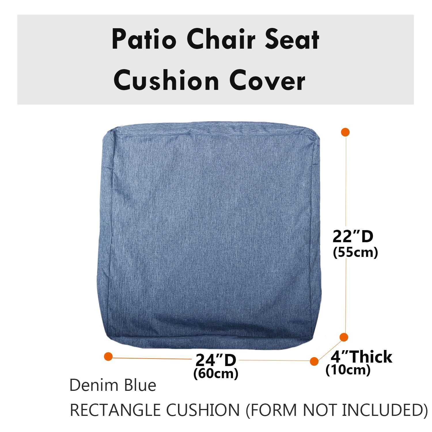 Washable Waterproof Outdoor Patio Seat Cushion Covers - 24