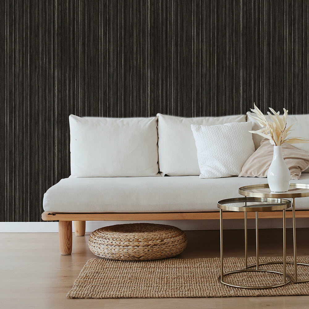 Self-Adhesive Faux Grasscloth Wallpaper - Peel and Stick Textured Wall Covering for Bedroom, Living Room & Home Decor