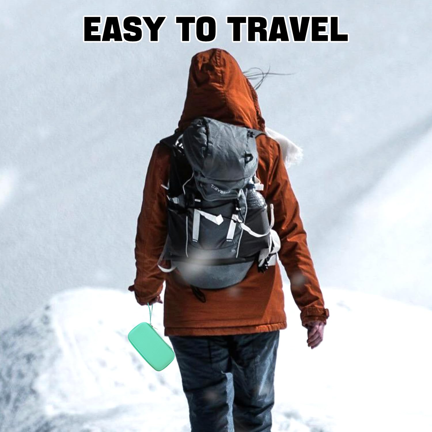 Portable Asthma Inhaler Travel Case for Kids & Adults - Durable Hard Shell with Mesh Pocket for Medicine & Accessories - Perfect for Travel, School & Outdoor Activities (Green, CASE ONLY)