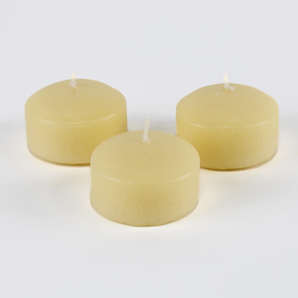 144 Pack Ivory Richland Floating Candles 2 Inch - Perfect for Weddings, Spa Baths, Pool Parties & Romantic Dinner Decorations
