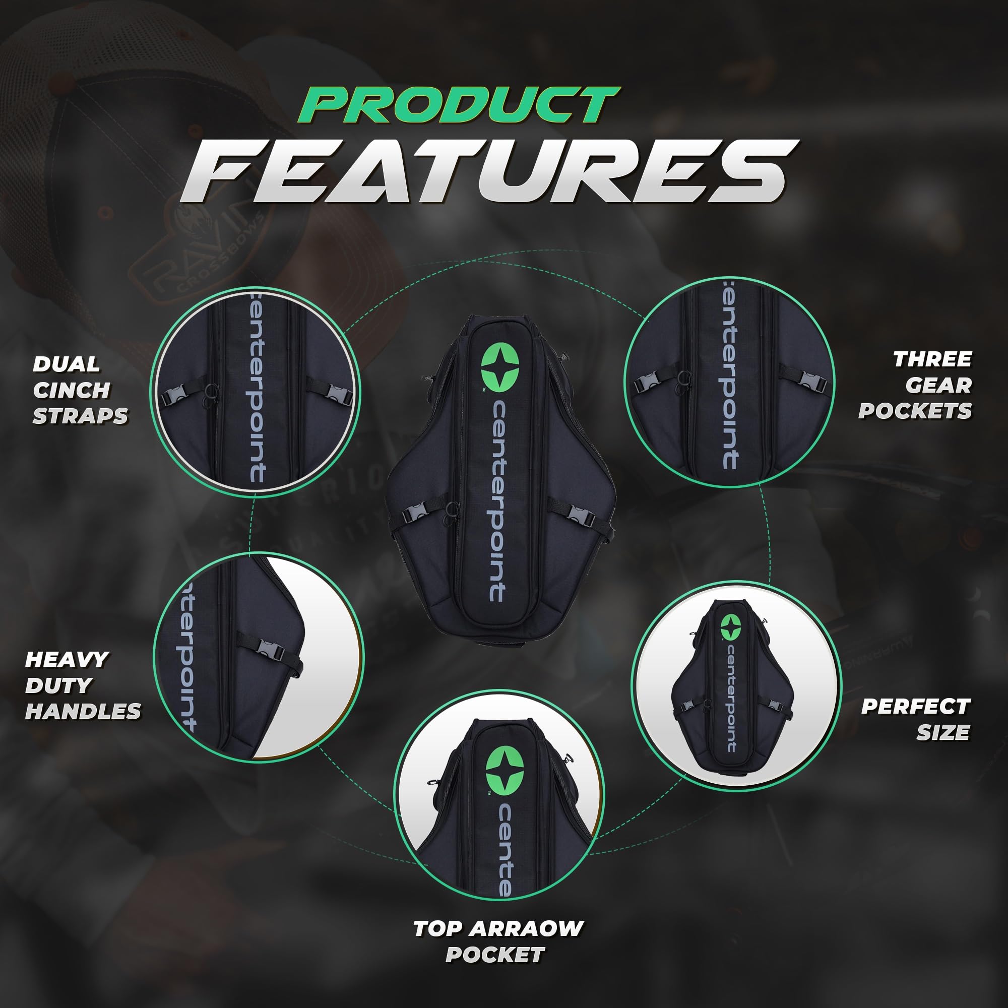 Premium CenterPoint Archery Hybrid Crossbow Case - Durable Protection for Crossbows - Perfect for Hunting, Target Practice & Outdoor Adventures