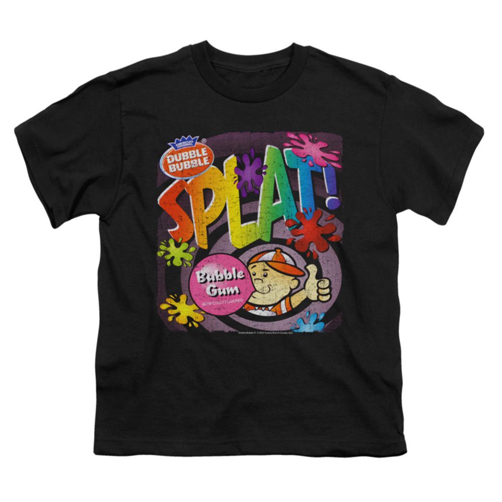 Dubble Bubble Splat Gum Kids T-Shirt - Fun Bubble Gum Graphic Youth Size YL for Playdates & Birthday Parties