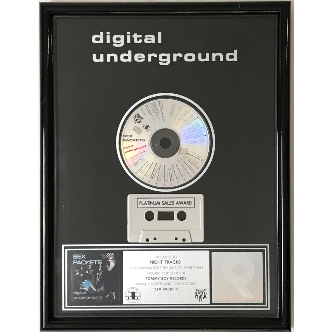 Digital Underground Sex Packets RIAA Platinum Album Award - Official Hip Hop Music Collectible for Fans & Display - Perfect for Music Memorabilia Collections, Man Cave Decor, and Gift for Rap Enthusiasts