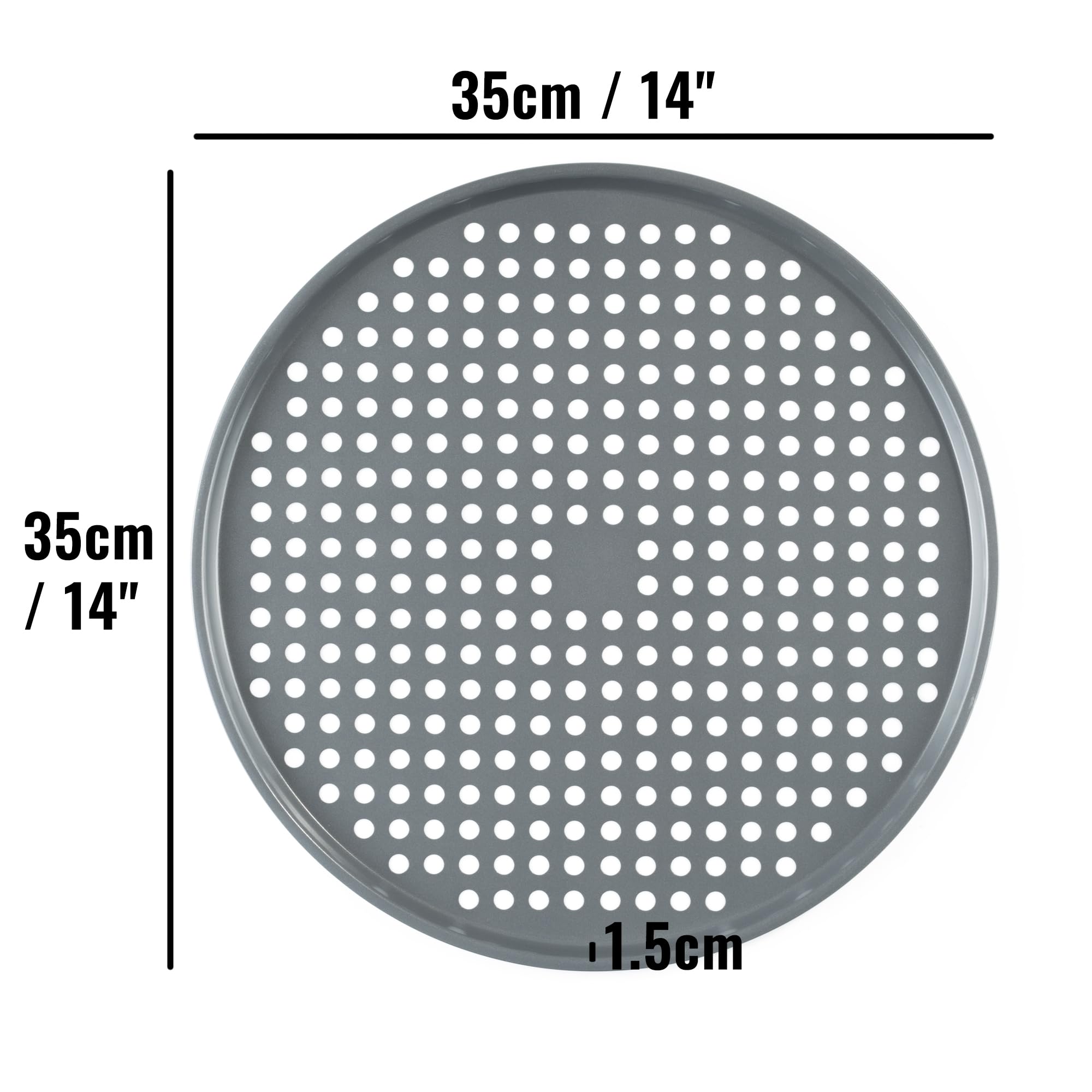 Premium Non-Stick Pizza Pan - Professional Grade Baking Tray for Perfect Homemade Pizza, Bread & Pastries | Oven & Grill Safe, Easy Clean, Durable Kitchen Essential