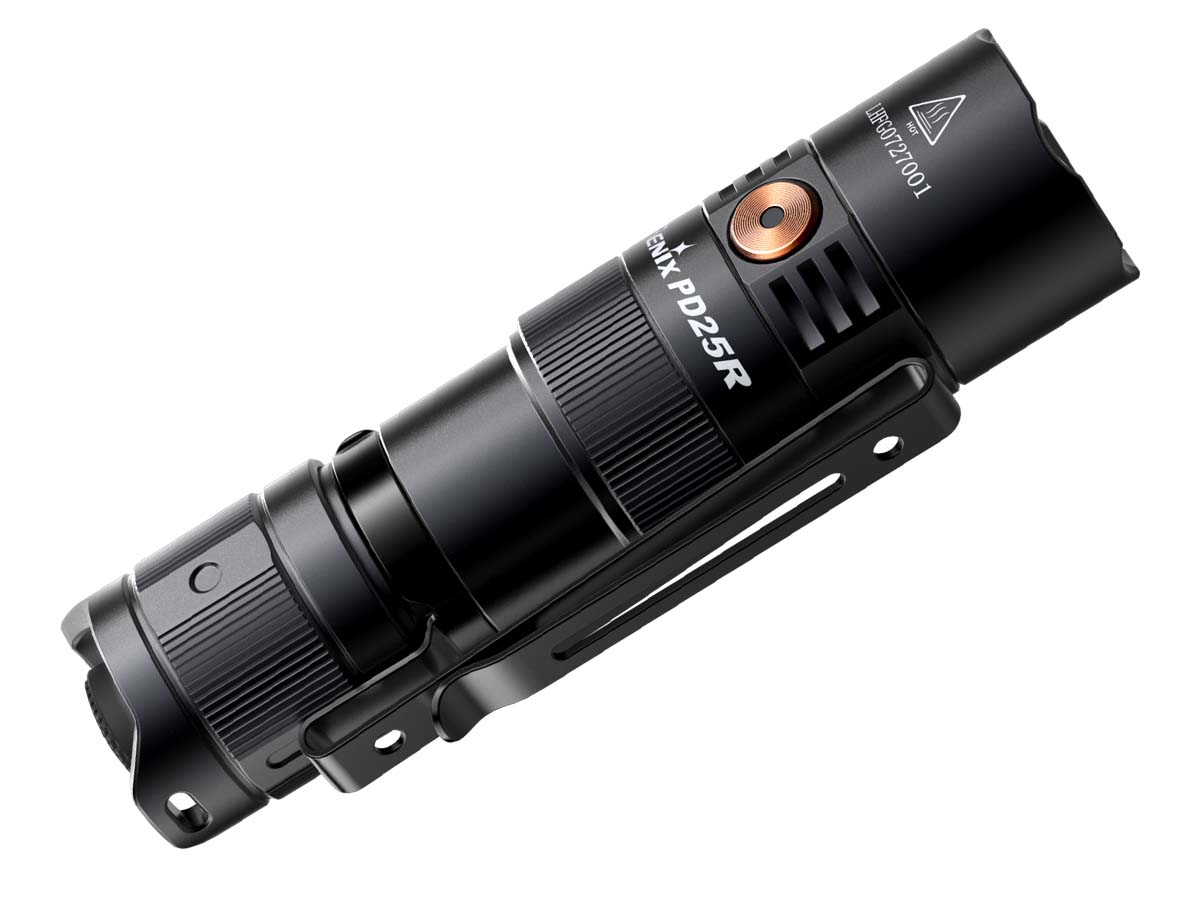 Fenix PD25R Rechargeable EDC Flashlight - 1200 Lumens, USB-C Charging, Compact Tactical Light for Camping, Hiking & Emergency Use