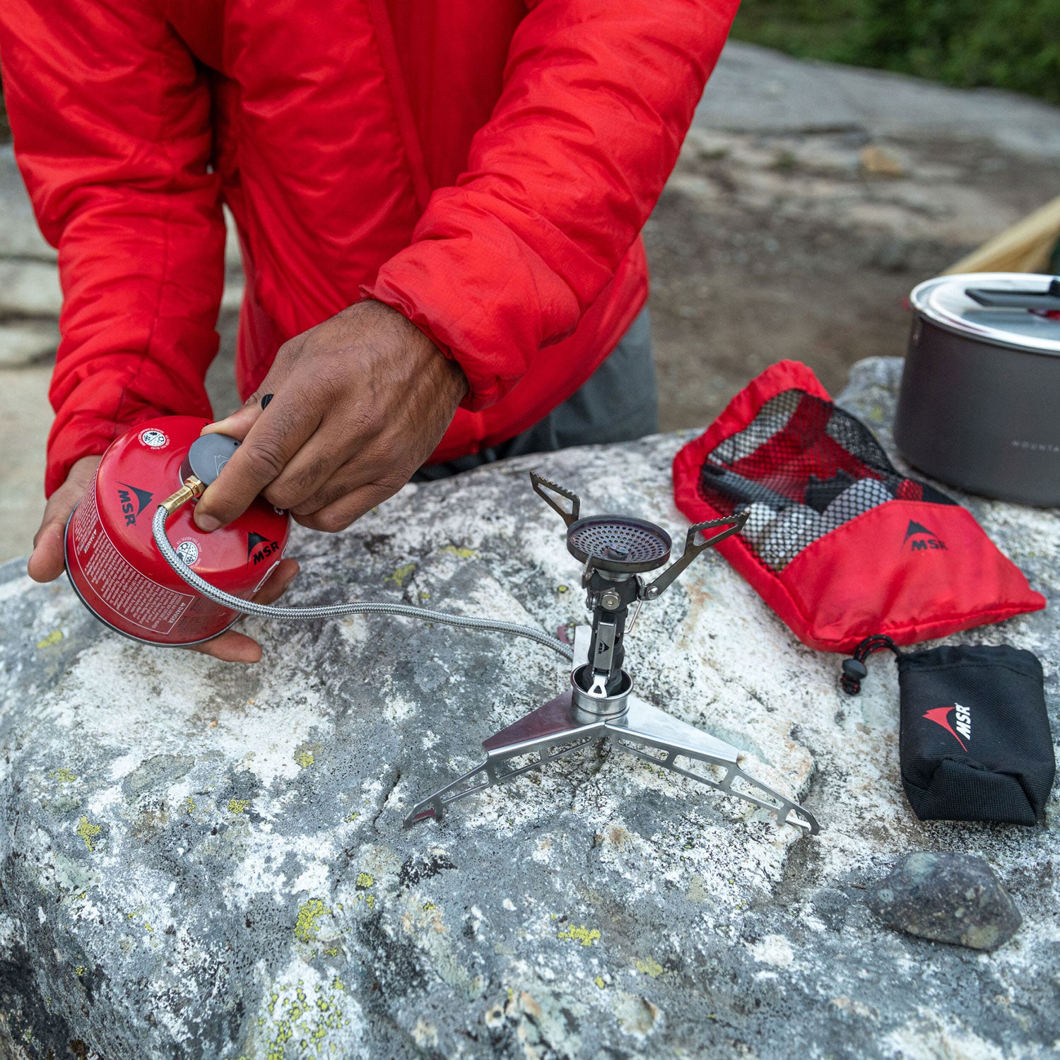 MSR LowDown Remote Stove Adapter - Lightweight Camping Stove Connector for Backpacking & Outdoor Cooking | Perfect for Hiking, Mountaineering & Backcountry Adventures