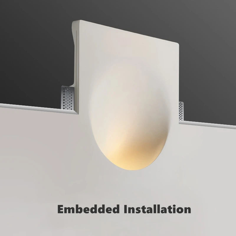 Modern Recessed LED Wall Light - Dimmable Waterproof Indoor/Outdoor Lighting for Living Room, Bedroom, Hallway & Patio