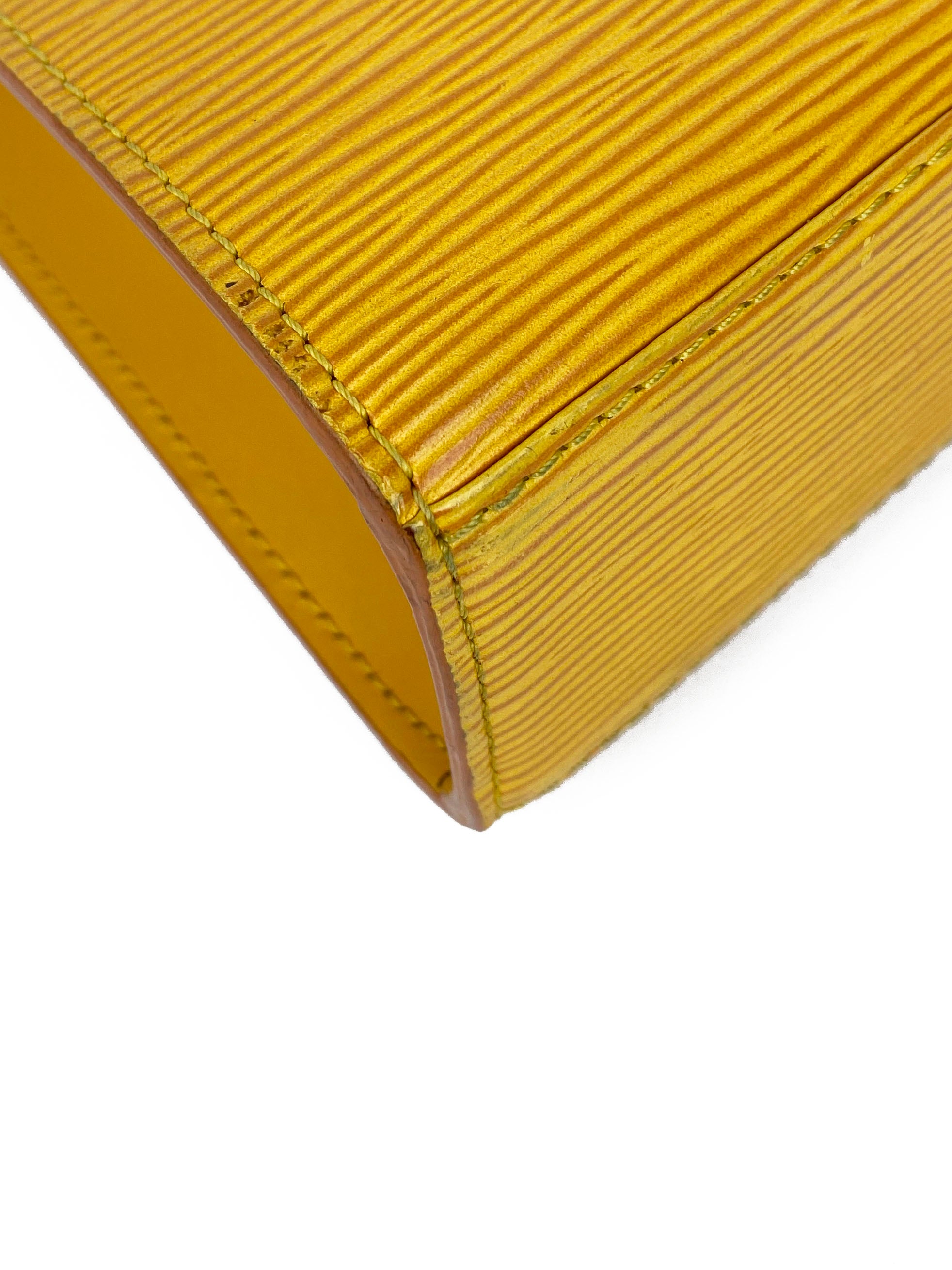 Authentic Louis Vuitton Yellow Epi Leather Malesherbes Top Handle Handbag for Women | Luxury Designer Shoulder Bag for Work, Travel & Special Occasions