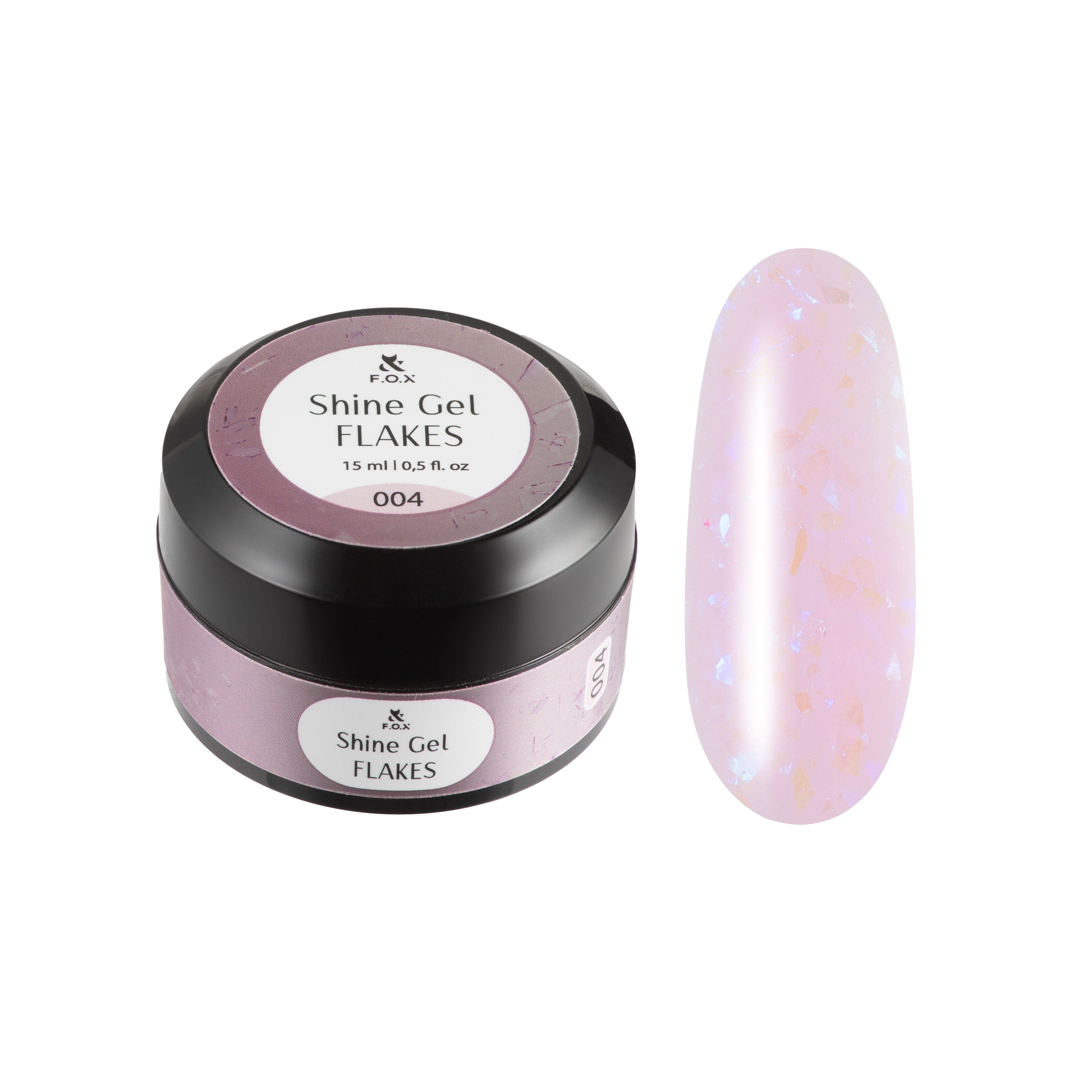 F.O.X Shine Gel Flakes 004 - Premium Nail Art Glitter for Gel Polish - Perfect for Manicures, Pedicures & DIY Nail Designs at Home or Salon