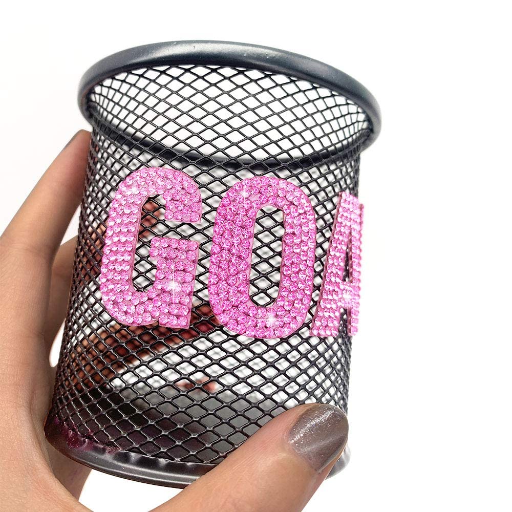 Glitter Rhinestone Alphabet Letter Stickers - 26 Self-Adhesive Letters for DIY Crafts, Scrapbooking, Nail Art & Home Decor (Pink) - Perfect for Party Decorations, Gift Wrapping & Personalized Projects