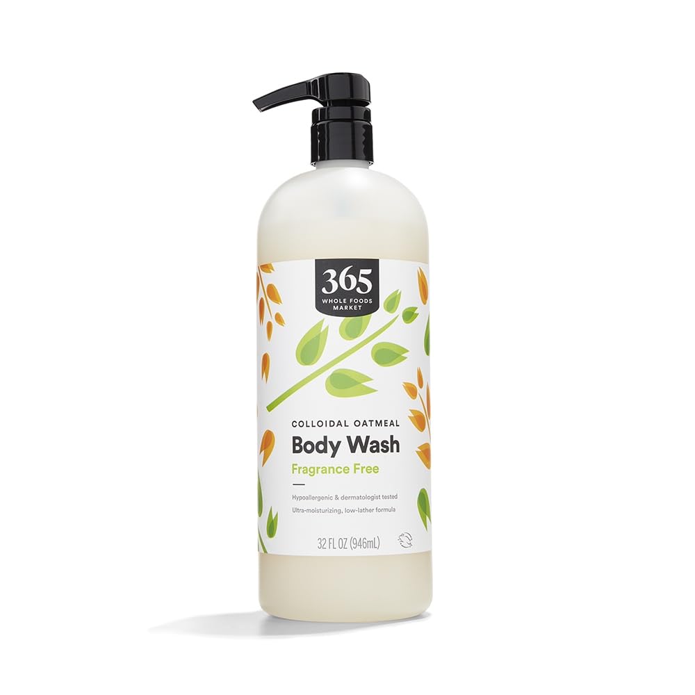 365 by Whole Foods Market Fragrance-Free Colloidal Oatmeal Body Wash for Sensitive Skin - 32 Fl Oz | Soothes Dryness & Irritation, Ideal for Daily Shower & Eczema Relief