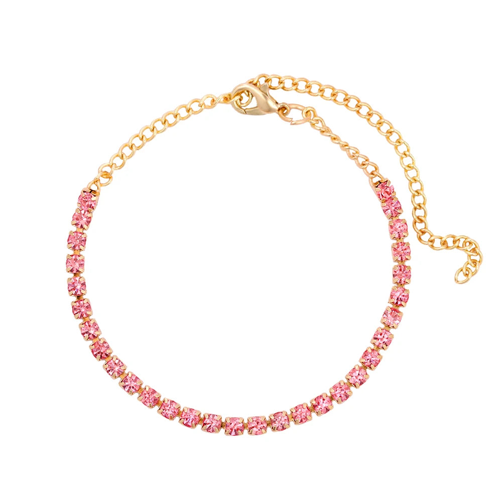 Crystal Fruit Anklets for Women - Fashionable Beaded Ankle Bracelet with Natural Stones - Perfect for Summer, Beach, Boho Style & Festival Accessories