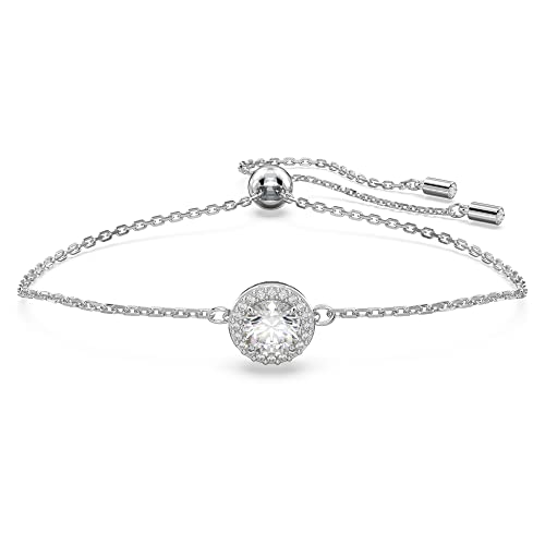 Rhodium plated w/White Crystals