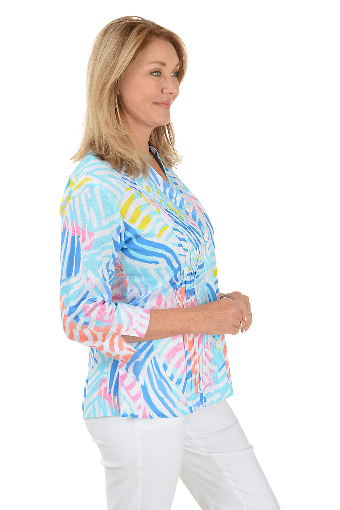 Petite Wendy Pleated Button Front Shirt for Women - Stylish Office & Casual Wear | Perfect for Work, Dates & Everyday Outfits