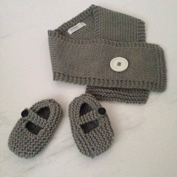 Stylish Button Scarf & Adorable Baby Mary Jane Shoes - Perfect for Winter Outfits & Special Occasions