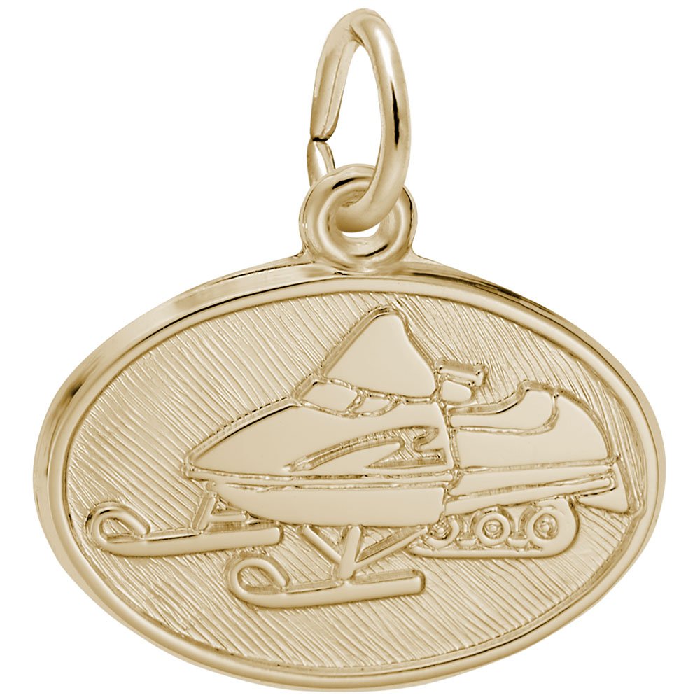 10K Yellow Gold Snowmobile Charm Pendant - Dainty Jewelry for Bracelets & Necklaces - Perfect for Winter Sports Enthusiasts & Snowmobile Lovers