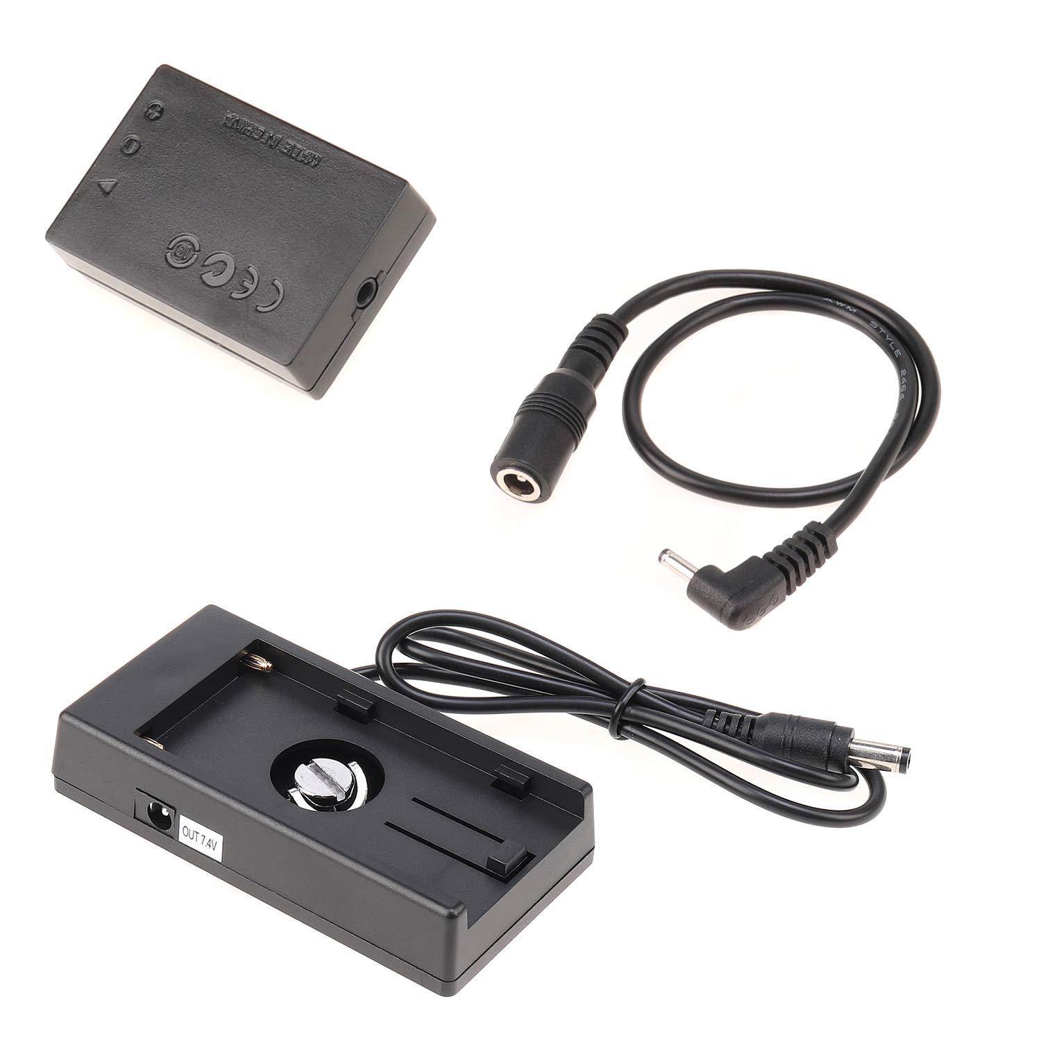Canon EOS M Series LP-E12 Dummy Battery Adapter with NP-F970 Plate & Hot Shoe Mount - Compatible with EOS M, M2, M10, M50, M100, M200 DSLR Cameras - Perfect for Continuous Shooting, Vlogging & Studio Photography