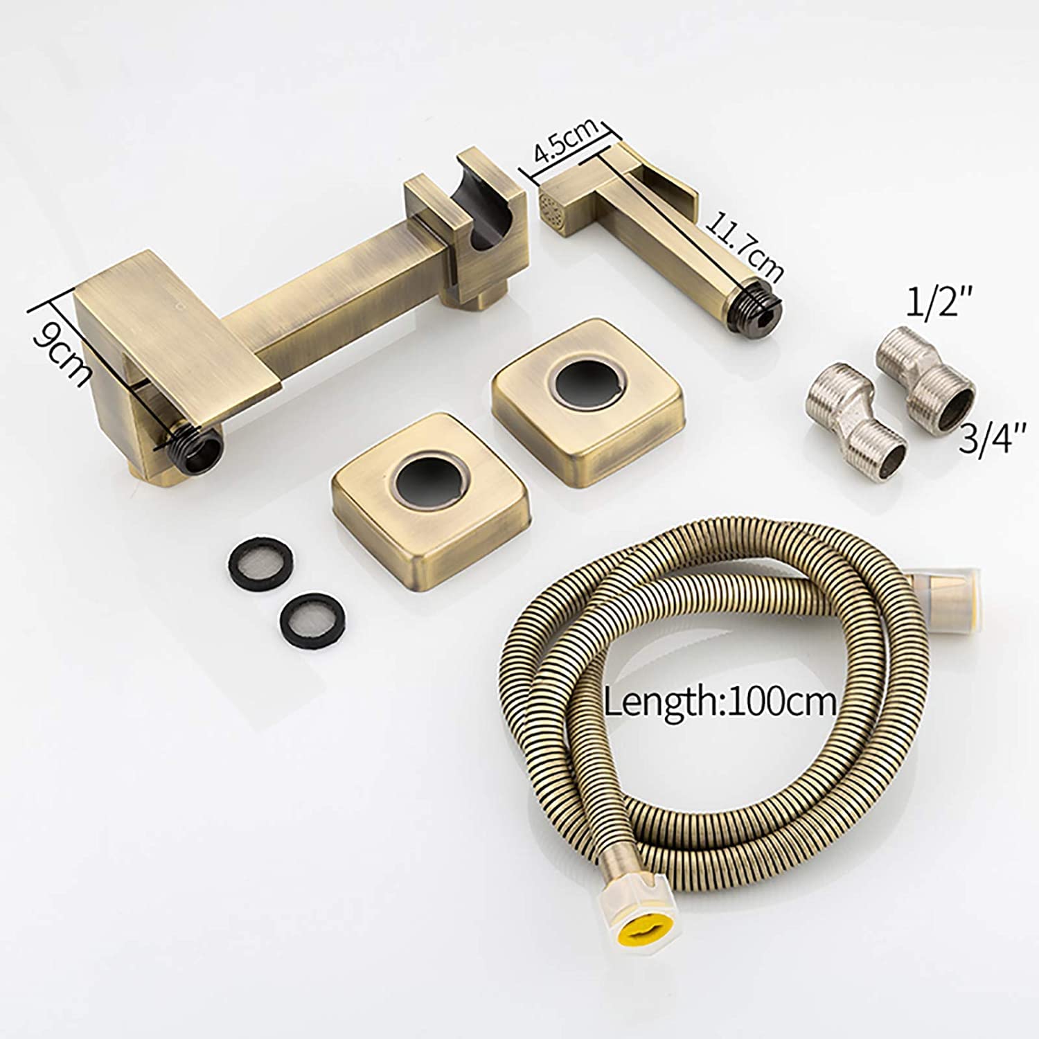 **Brass Hot & Cold Water Handheld Toilet Sprayer Kit - Wall Mounted Diaper Sprayer for Cloth Diapers with Shower Hose | Perfect for Baby Care & Bathroom Cleaning**