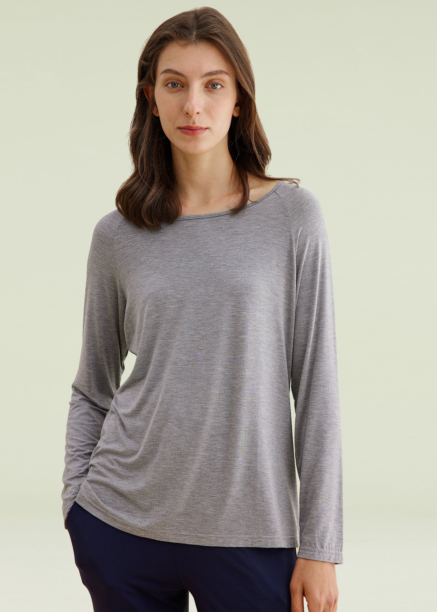 Latuza Women's Bamboo Viscose Sleepwear Top - Soft Long Sleeve Pajama Shirt for Lounge, Sleep & Relaxation - Breathable & Comfortable Nightwear