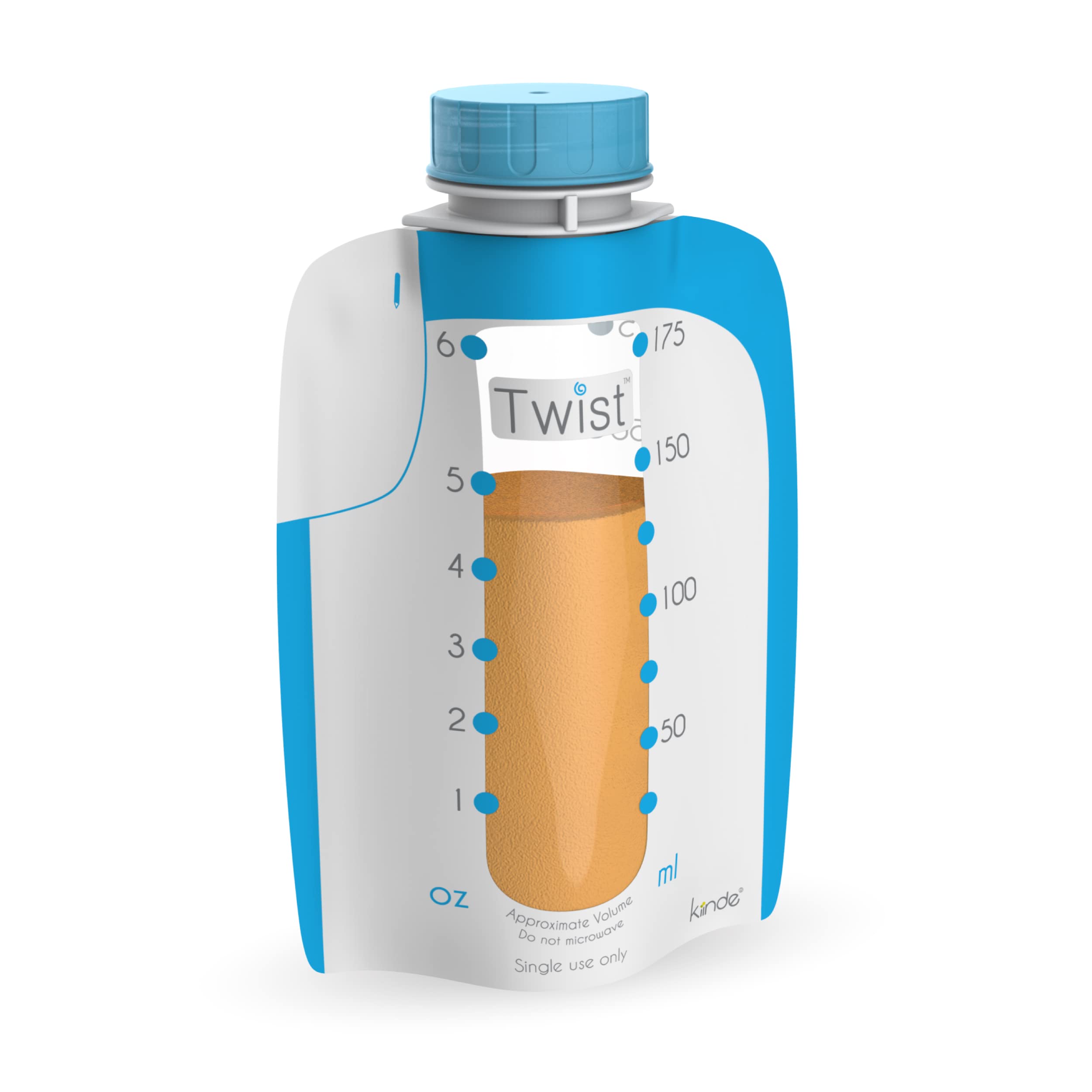 Kiinde Foodii Baby Food and Formula Storage Pouches - 40 Pack Disposable Squeeze Pouches for Homemade Purees | Convenient Baby Food Maker System for Infants & Toddlers | Perfect for On-the-Go Feeding, Daycare & Travel