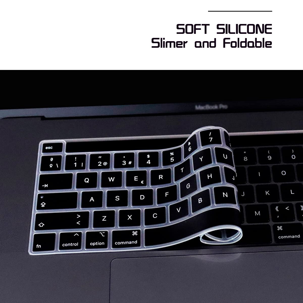 Ultra Thin Spanish Language Silicone Keyboard Cover for MacBook Pro 13