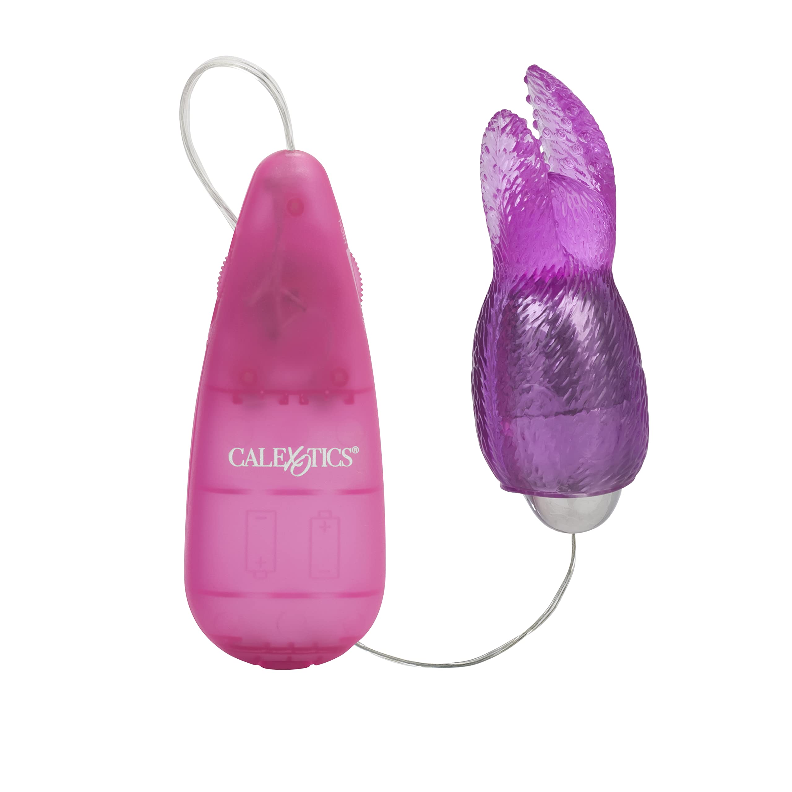 CalExotics Pocket Exotics Bunny Bullet Vibrator with Rabbit Tickler - Rechargeable Mini Vibrating Egg Massager for Women & Couples - Pink Adult Sex Toy - Perfect for Travel, Foreplay & Sensual Play