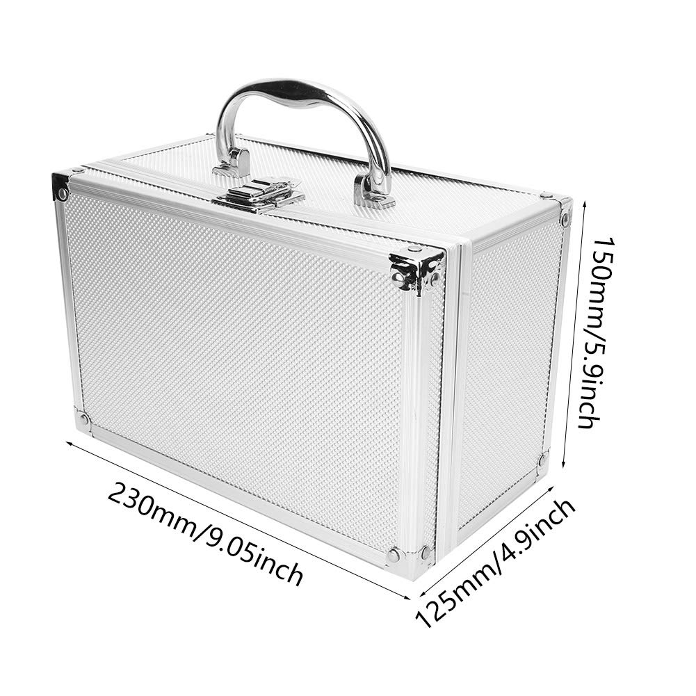 Durable Aluminum Tool Box - Portable Jewelry & Instrument Case (230x150x125mm) - Compact Carrying Storage for Tools, Jewelry Display & Professional Equipment - Perfect for Travel, Trade Shows & Workshop Organization