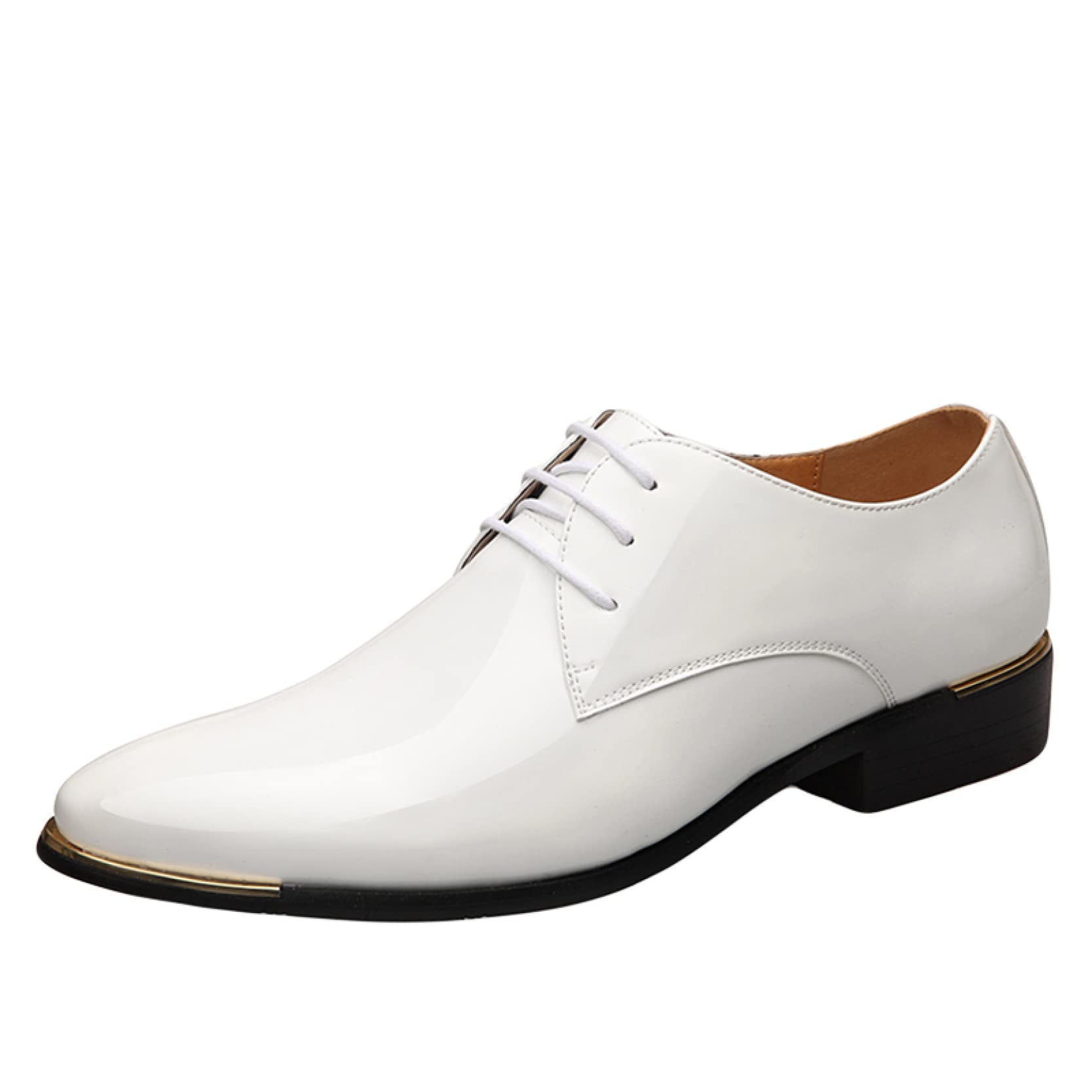 Men's Patent Leather Dress Shoes - Formal Lace-Up Oxfords for Wedding, Party & Office | Comfortable & Stylish Men's Business Shoes | Perfect for Business Meetings, Formal Events & Special Occasions