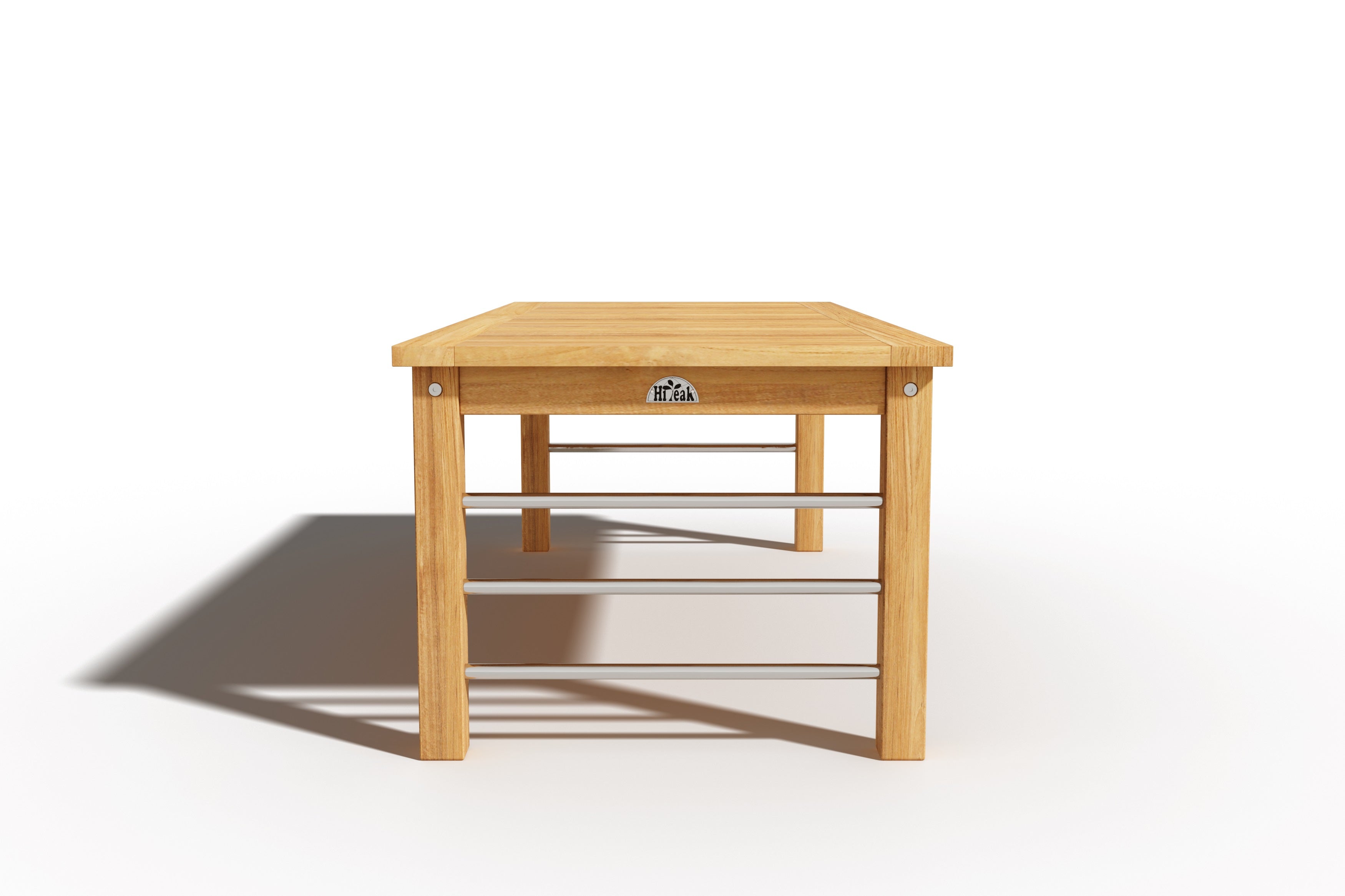 Premium Leon Rectangular Teak Outdoor Coffee Table - Weather-Resistant Patio Furniture for Garden, Poolside & Backyard Relaxation