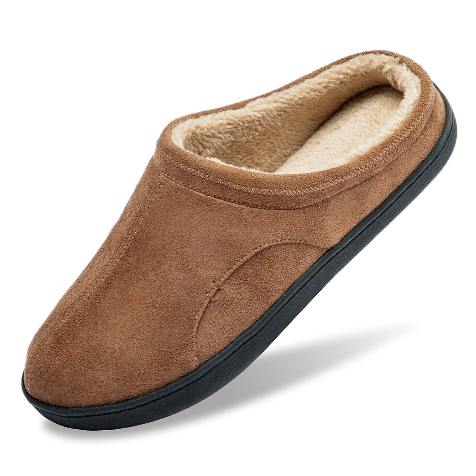 Josaywin Men's Memory Foam Slippers - Soft Plush Fleece Lining Indoor/Outdoor House Shoes for Comfort & Support - Perfect for Home, Lounge, and Backyard Relaxation