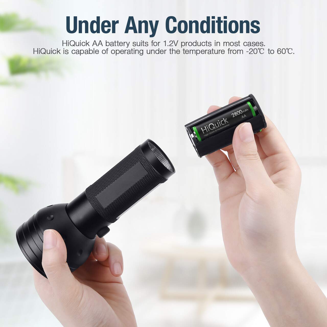 HiQuick 8 Bay Smart Battery Charger with 8 AA Rechargeable Batteries - Fast Charging for AA/AAA NiMH Batteries - Perfect for Cameras, Toys, Flashlights & Electronics