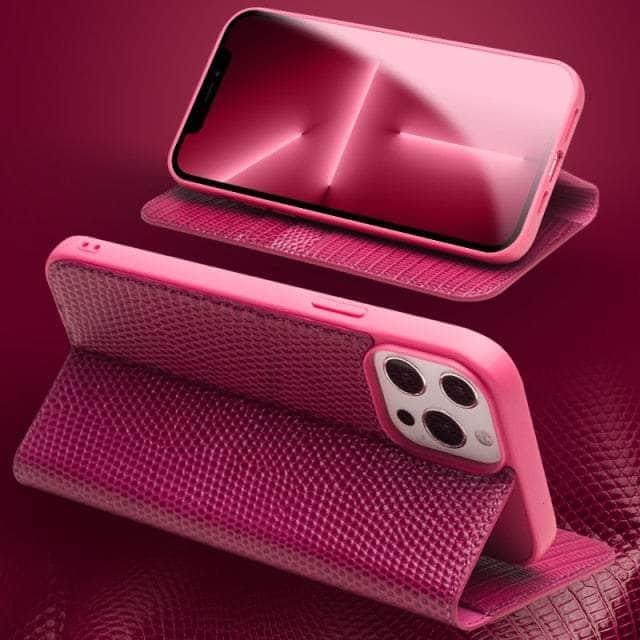QIALINO Genuine Leather iPhone 13 Case with Card Slots for Women - Slim Wallet Phone Cover for Everyday Use, Travel & Shopping