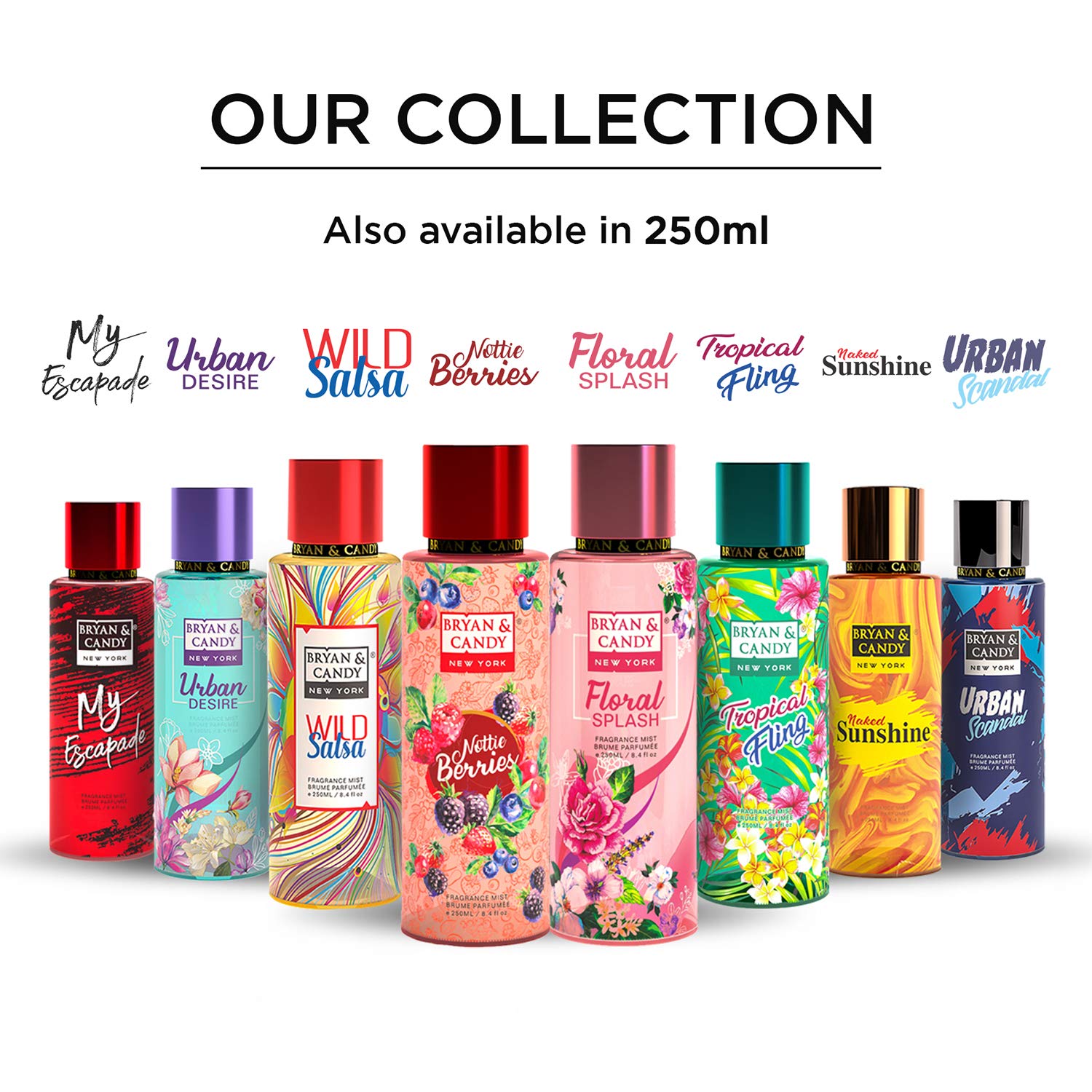 Bryan & Candy Body Fragrance Mist Spray TRIO Set - 115ml Each (Pack of 3) | Alcohol-Free Perfume for Women | Perfect Gift for Sister, Raksha Bandhan, Birthday & Anniversary | Daily Use, Office & Special Occasions