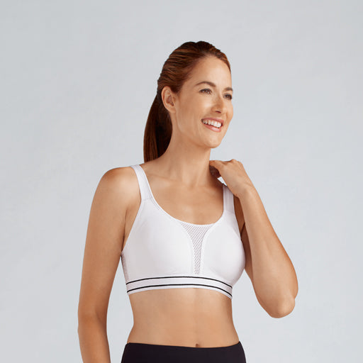 Amoena Performance Mastectomy Sports Bra for Women - Post-Surgery Support, Comfort & Breathable - Ideal for Yoga, Running & Active Lifestyles - White