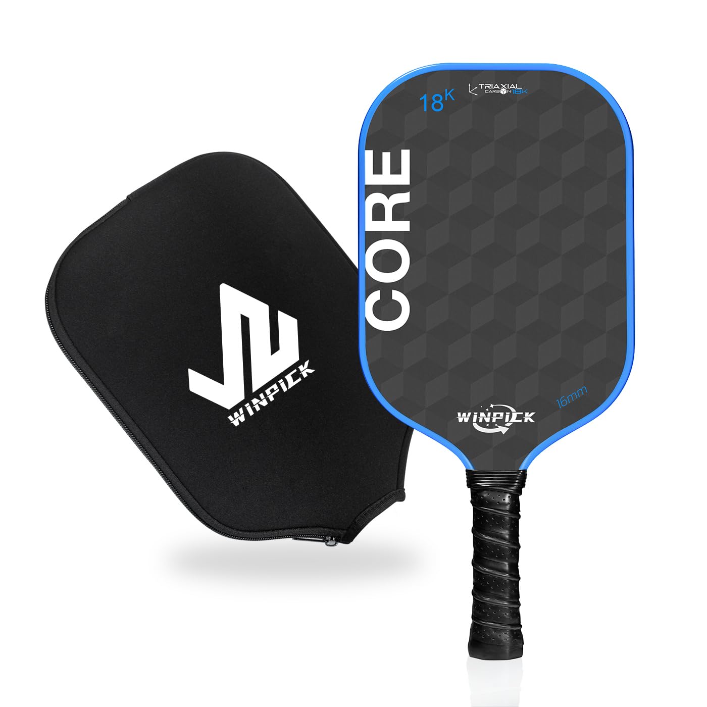 WINPICK USAPA Approved Pickleball Paddle - T700 Carbon Fiber Thermoformed Racket with High Spin & Power, 16mm Polypropylene Honeycomb Core, Anti-Slip Comfort Grip - Perfect for Competitive Play & Recreational Games