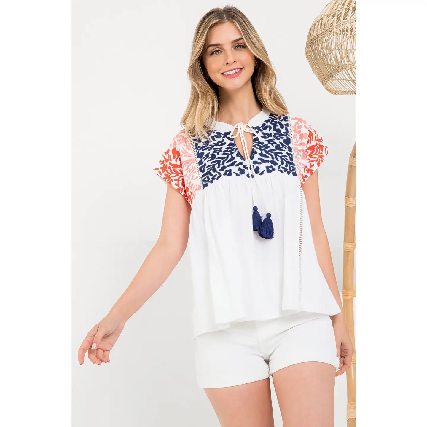 Brynn Top Women's Casual Blouse - Trendy Short Sleeve Shirt for Summer | Perfect for Office, Date Night & Weekend Outings