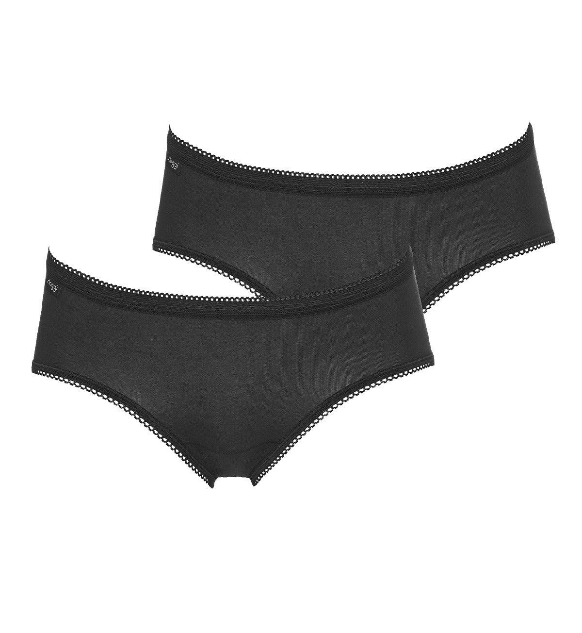 SLOGGI Midi 2-Pack Women's Comfortable Cotton Underwear - Perfect for Everyday Wear, Lounge & Sleep