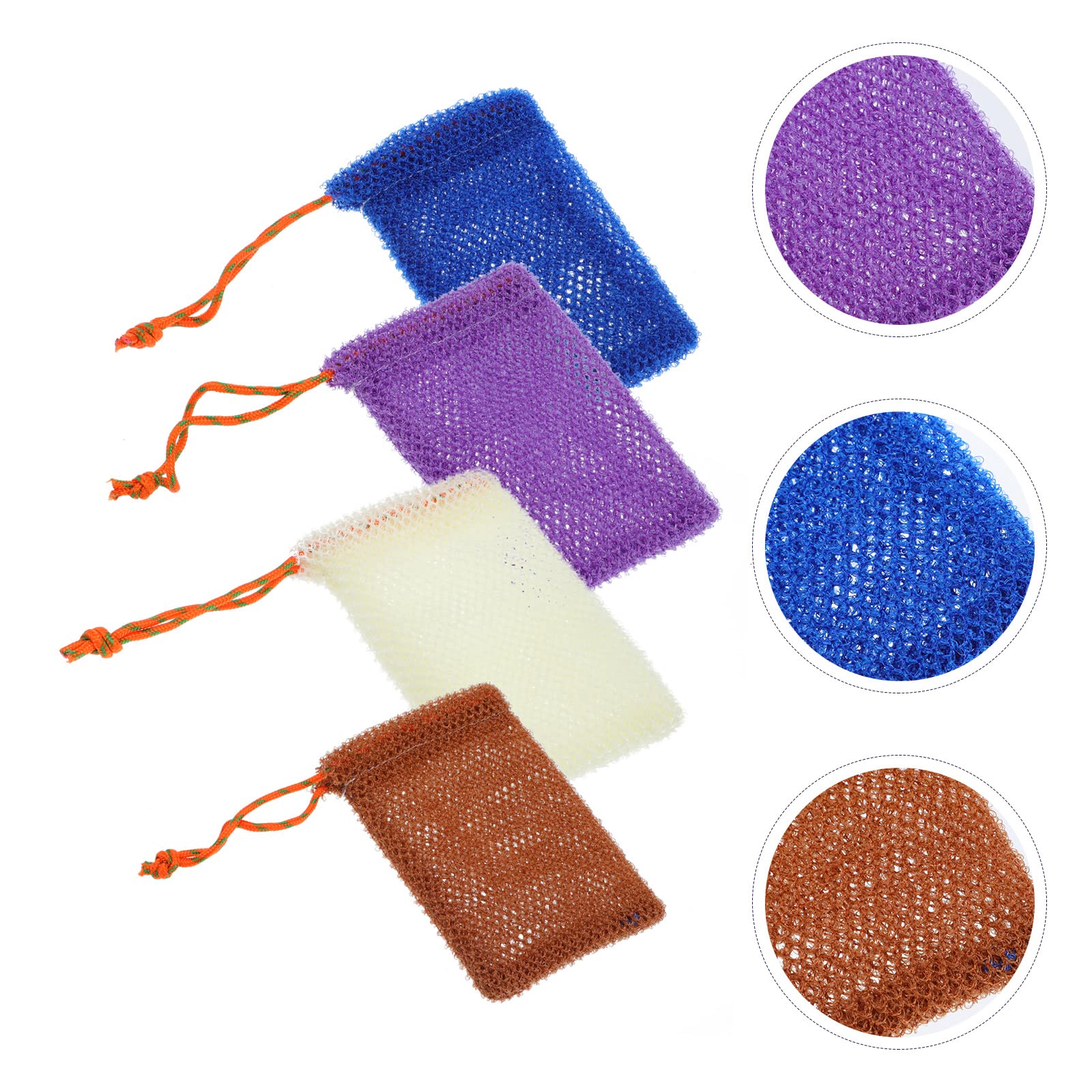 EXCLUZO 4-Pack Exfoliating Bath Towels - Skin Scrubbers for Body & Face - Soft Exfoliation Gloves for Shower & Spa - Perfect for Home, Gym & Travel