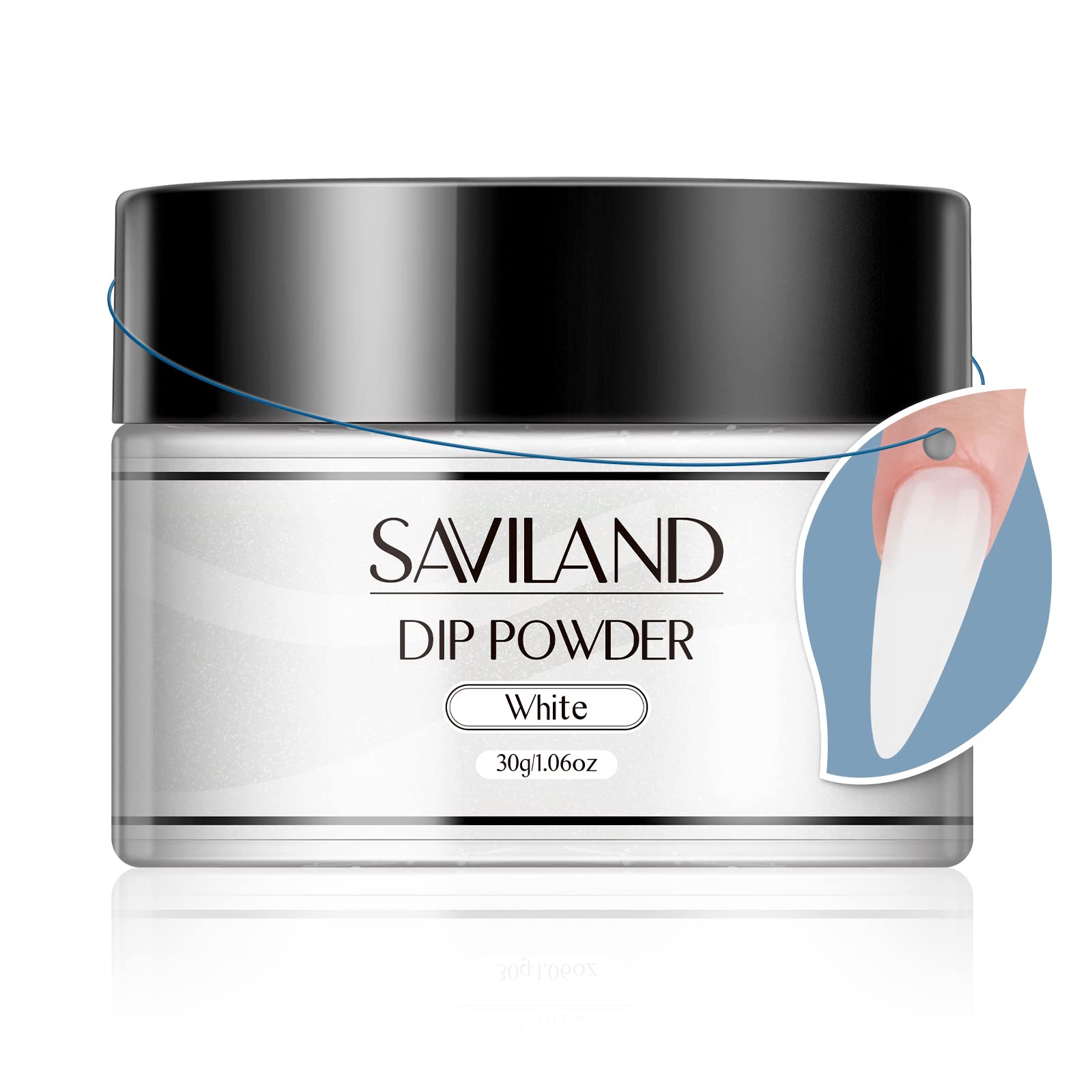 Saviland White Dip Powder 1.06 Oz - Professional Nail Dipping Powder for French Manicure, No UV Lamp Needed - Perfect for Nail Salons & DIY Home Nail Art (Great for Weddings, Parties & Everyday Wear)