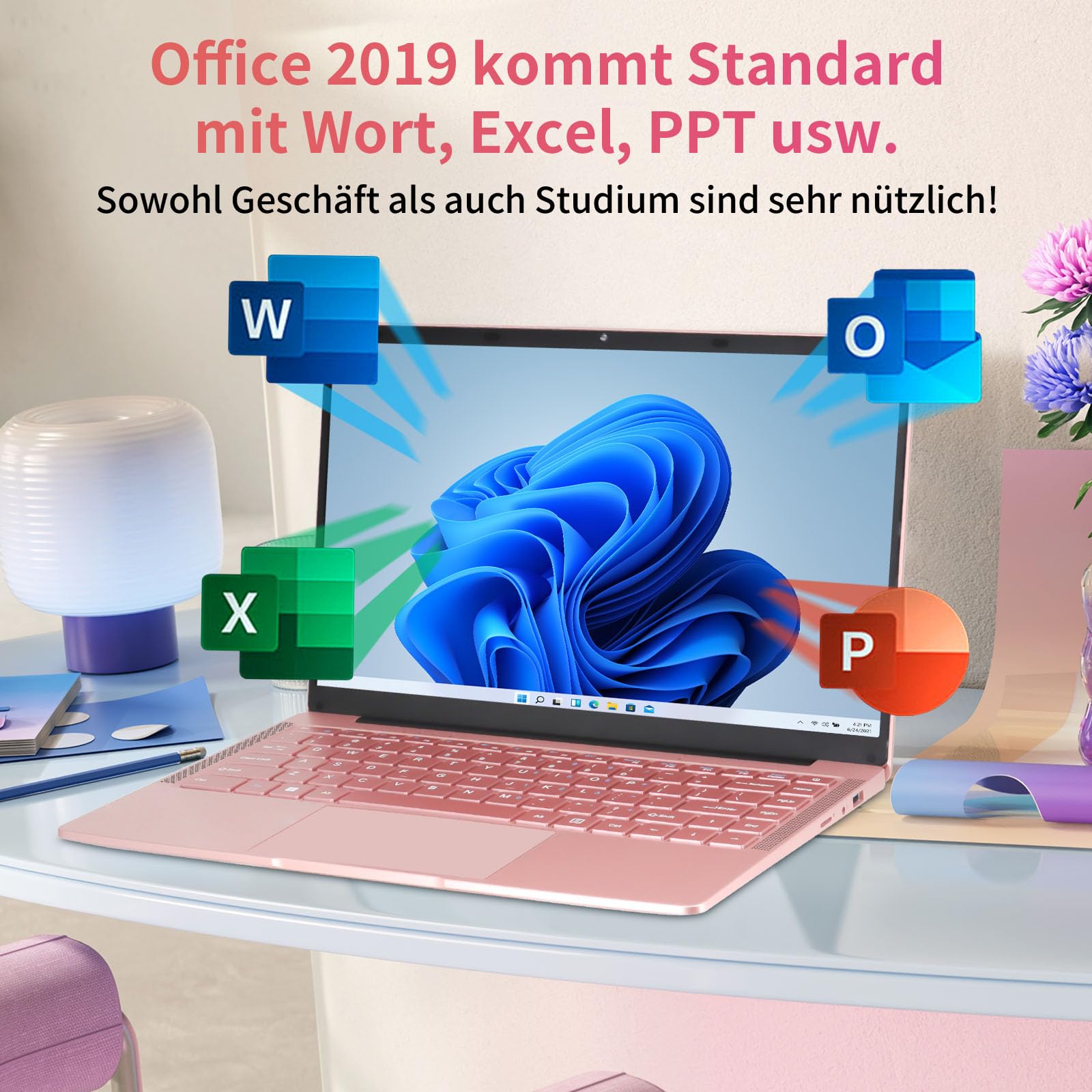 Zyphionix 14 Inch Ultrabook Laptop - 8GB RAM 512GB SSD, Windows 11 Pro, Thin & Light Notebook with 1920x1080 IPS Display, Intel Celeron N4120 (Up to 2.5GHz), Dual WiFi, 2x USB 3.0 - Perfect for Business, Travel & Home Office Use